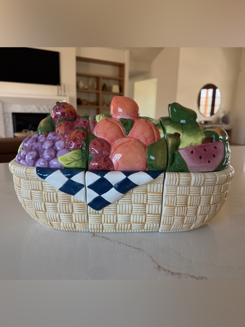 Vintage Susan Winget Fruit Basket